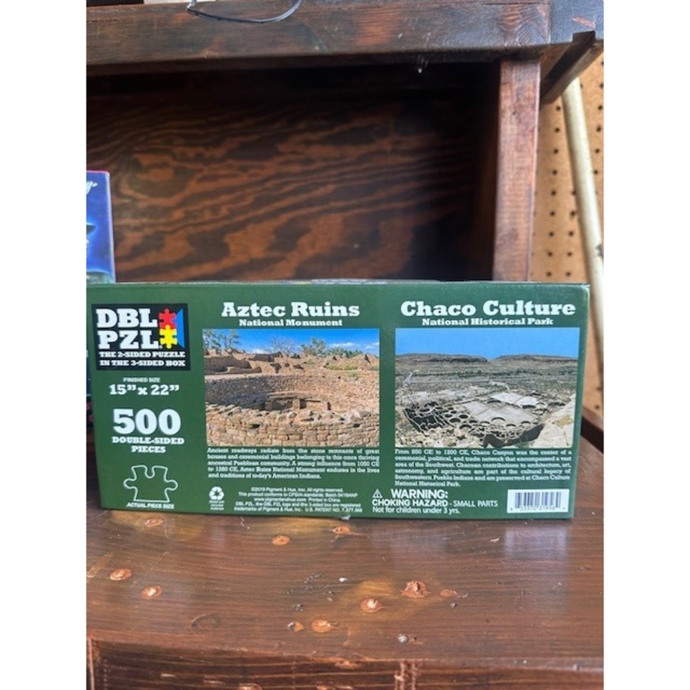 DBL PZL Aztec Ruins Chaco Culture 500 Piece Double Sided Jigsaw Puzzle 2-Sided